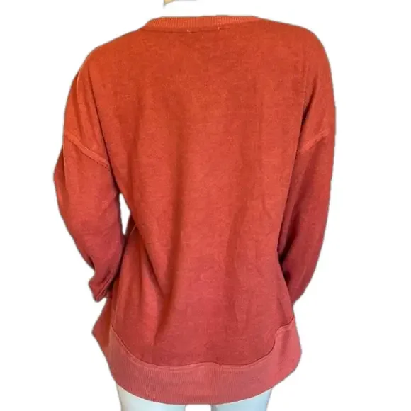 NWT Cotton Bleu Ultra Soft Burnt Orange Long Sleeve Sweater. Size Small. - Picture 4 of 6
